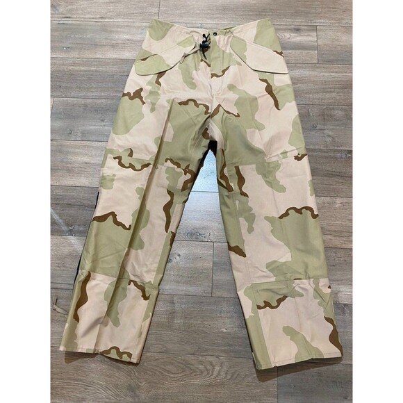 Gore Tex Gore Seam Pants Mens Medium Long Brown Camo Desert Cold Weather Army - Picture 1 of 10
